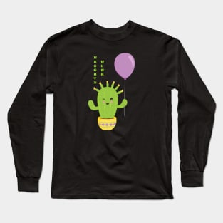 Cactus with Balloon Long Sleeve T-Shirt